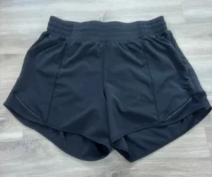 Lululemon Hotty Hot Short High-Rise Long 4" Women Size 6 Black thumbnail 1