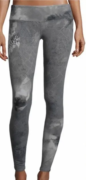 Alo Yoga Leggings Airbrush Tie Dye Abstract Print Stretch Skinny Gray Size‎ XS thumbnail 1