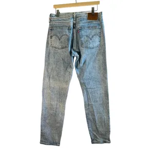 Levis‎ Premium Wedgie Straight Leg Jeans Acid Wash Light Blue Denim 27 High Rise thumbnail 2
