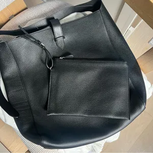 THE ROW Blake Leather Tote Shoulder Bag in Black NWT thumbnail 12
