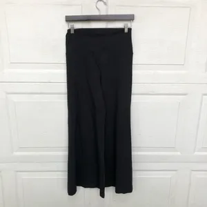 OMRA Women’s Pants Black Wide Leg Knit Drawstring Medium thumbnail 3