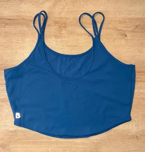 BuffBunny Double-Strap Spin Crop Top- Blue - Size X-Large thumbnail 3