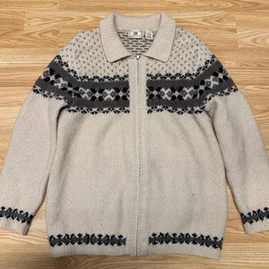 Vintage Maurices Shetland Wool Fair Isle Zip Sweater thumbnail 2
