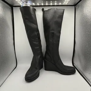 Zodiac Womens IGGY Faux Leather Knee-High Tall Wedge Boots‎ Shoes Sz 7.5 thumbnail 5
