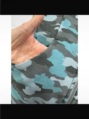 lululemon athletica Teal & Black Camo Full-Zip Hooded Jacket thumbnail 4