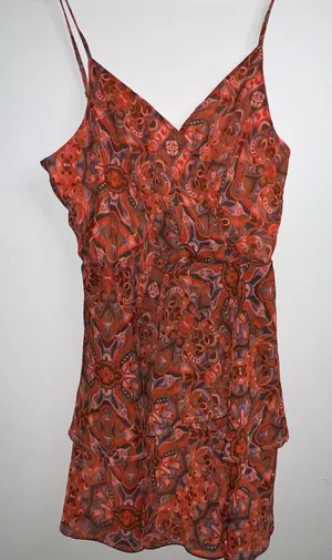 Maurices Orange‎ Floral Mini Dress NWOT thumbnail 1