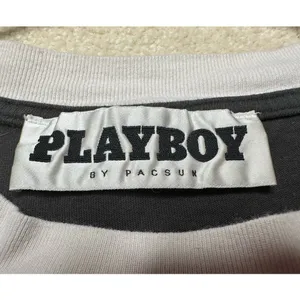 Playboy: Black and White Contrast Logo Long Sleeve thumbnail 4