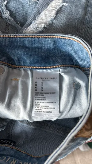 American Eagle Hi Rise Shortie Jean Shorts thumbnail 5