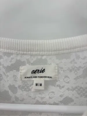 Aerie white lace short sleeve tshirt thumbnail 4