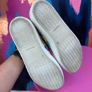 Christian Siriano Womens 7.5 Slip On‎ Sneakers Pink Floral Platform EUC thumbnail 6
