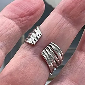 Sterling silver layered ring size 8.5 thumbnail 3