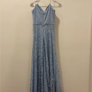 MARINA Light Blue Lace Maxi Dress bridesmaid/prom dress thumbnail 5