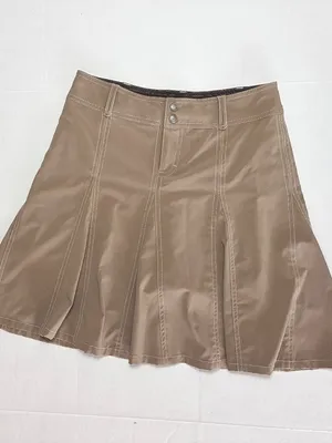 Athleta Whatever A-Line Skort Flare Active Skirt with Shorts - Size 4 - Tan thumbnail 2