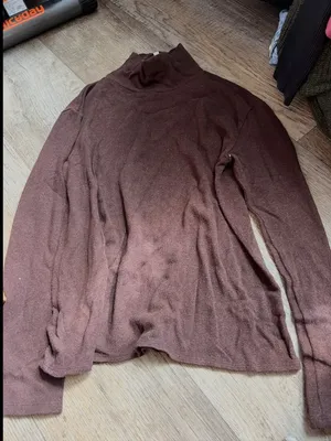 Reformation brown turtleneck sweater top small thumbnail 4
