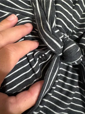 lululemon athletica Black and White Striped Sleeveless Midi Top thumbnail 3