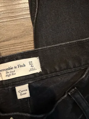 Abercrombie & Fitch curve love cross over black jeans thumbnail 2