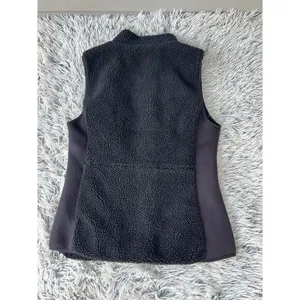 Fabletics Sedona Fleece Vest Black ‎ Polar Fleece Pockets Zip Up Size Large thumbnail 2