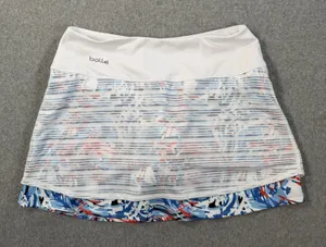 Bollé Women's Activewear Skort Size Small White Blue Red Abstract Tennis Golf thumbnail 1