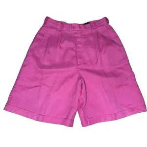Vintage Giorgio Sant'Angelo Linen Blend Shorts Women's 12 Pink Pleated High Rise thumbnail 2