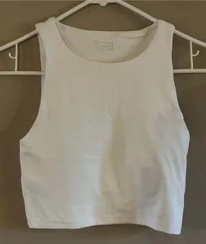 OFFLINE by Aerie White Sleeveless Stretch Tank Top Athletic Crew Neck S thumbnail 1