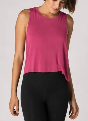 Beyond Yoga Wrap Around Tank Top Size Medium Berry Pink Pilates Barre Athleisure thumbnail 1