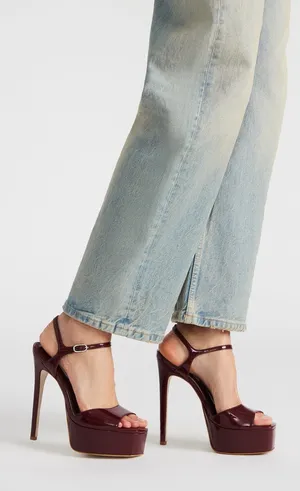 Steve Madden Stiletto Heels Cologne Wine Patent thumbnail 4