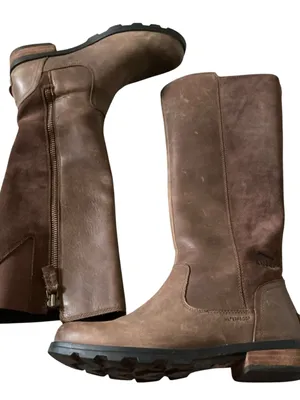 Sorel women’s Emelie tall equestrian riding boots brown waterproof leather sz 8 thumbnail 1