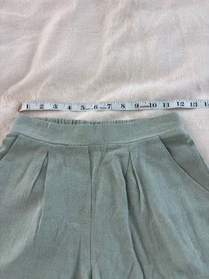 Altar'd State Mint Green Linen Shorts thumbnail 4