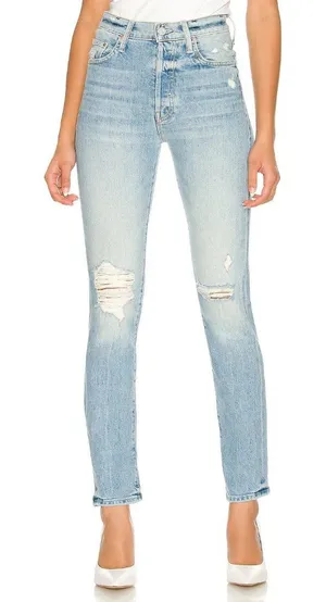 NWT Mother Superior The Huffy Skimp in Rope's End Destroyed Jeans 27 thumbnail 1