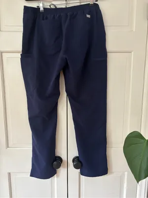 Figs‎ Yola Scrub Pants Elastic Waist Navy Blue High Waist Straight Size Large thumbnail 9