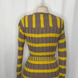 Anthropologie MAPLE Silk Switching Lanes Belted Cardigan Sweater‎ Pleated Large thumbnail 8