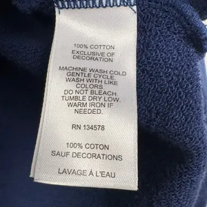 Vineyard Vines Drawstring Cowlneck Pullover Thumbholes 100% Cotton Blue Small thumbnail 4