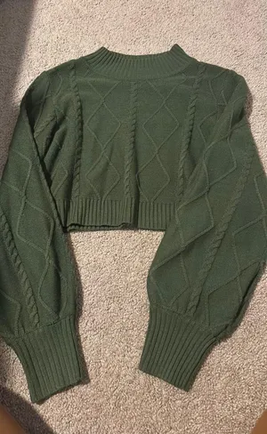 SheIn Olive Green Sweater thumbnail 3