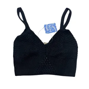NEW Free‎ People You Wanna Brami Crochet Bralette Black Women's Small Boho thumbnail 3