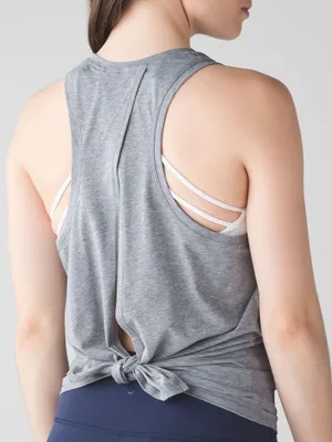 Lululemon Gray Tie Tank Top thumbnail 1