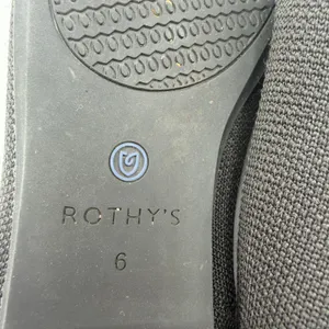 Rothy’s The Flat Black Round Toe Slip On Size 6 Knit Comfort Classic‎ Washable thumbnail 8