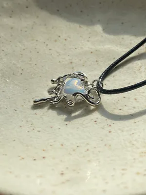 Handmade grunge street fairy y2k style heart necklace🌿✨ thumbnail 4