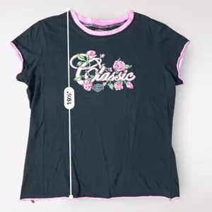 Harley Davidson Classic Floral Tee Womens Size M Black‎ Pink Biker thumbnail 5