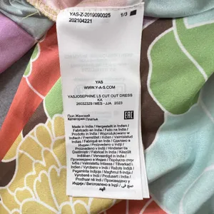 Y.A.S‎ Josephine Long Sleeve Cut Out Maxi Dress Floral Retro Mod Twist Front M thumbnail 6