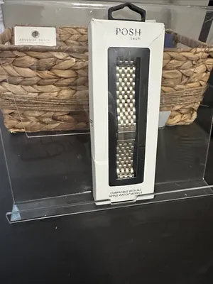 Gold and Silver Two-Tone Metal Watch Band for Apple Watches NWT thumbnail 2