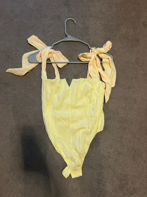 Yellow Free People Bodysuit thumbnail 4