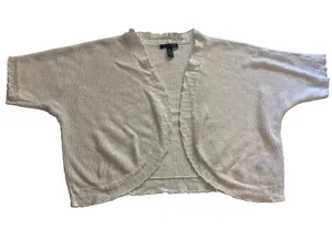 Lauren Ralph Lauren OS Linen Cotton White Cardigan Shrug Green Label thumbnail 1