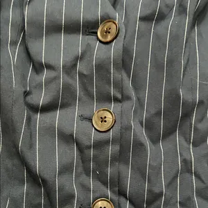 A New Day Navy Pinstripe Button-Down Dress thumbnail 3