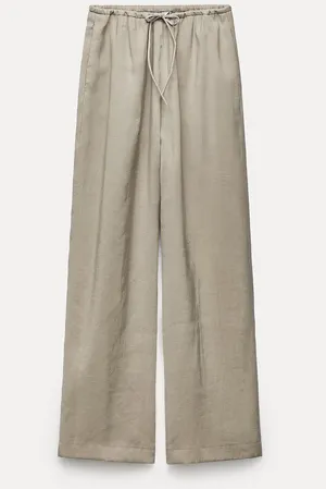 ZARA NWT FLOWY PAJAMA PANTS ZW COLLECTION. Size XL thumbnail 1