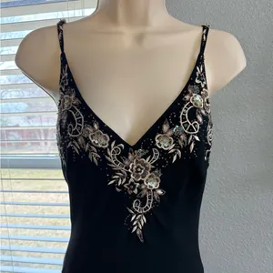 NWT Vintage Cache 90's Y2K Silk Beaded Gown Dress‎ Size 6 thumbnail 3