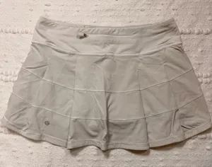 Lululemon Pace Rival Skirt Tall Off White Size 6 W8A84R Tennis Running Skort thumbnail 1