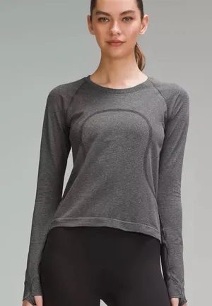 🌺Lululemon Grey Swiftly Tech Long Sleeve Top Size 2🌺 thumbnail 1