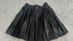 Adika Faux Leather Midi Skirt With Slit thumbnail 1