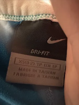 Nike Dri-FIT Blue Low-Rise Running Shorts White Waistband Size XS thumbnail 4
