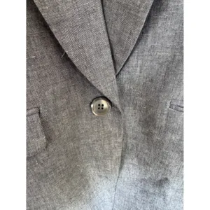 J.Crew Unstructured Shawl Collar linen cotton blend blue/gray blazer size 8 thumbnail 2